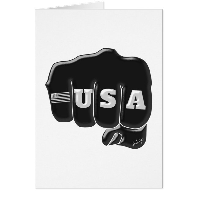 VS Fist Bump met Amerikaanse vlag (Voorkant)