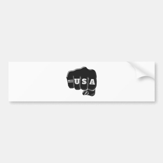 VS Fist Bump met Amerikaanse vlag Bumpersticker (Voorkant)