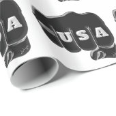 VS Fist Bump met Amerikaanse vlag Cadeaupapier (Rol Hoek)