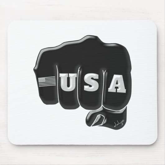 VS Fist Bump met Amerikaanse vlag Muismat (Voorkant)