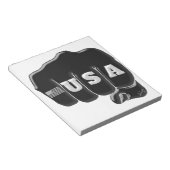 VS Fist Bump met Amerikaanse vlag Notitieblok (Schuin)