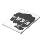 VS Fist Bump met Amerikaanse vlag Notitieblok (Linkerzijde)