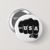 VS Fist Bump met Amerikaanse vlag Ronde Button 5,7 Cm (Voorkant /achterkant)