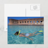 VS, FL, Florida Keys, Fort Jefferson, 1846, Briefkaart (Voorkant / Achterkant)