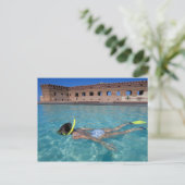 VS, FL, Florida Keys, Fort Jefferson, 1846, Briefkaart (Staand voorkant)