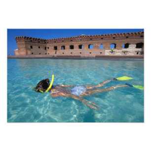 VS, FL, Florida Keys, Fort Jefferson, 1846, Foto Afdruk
