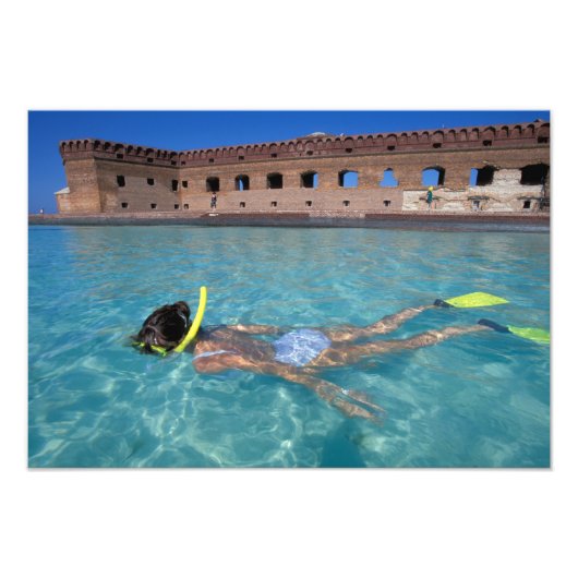 VS, FL, Florida Keys, Fort Jefferson, 1846, Foto Afdruk (Voorkant)