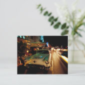 VS, FL, Miami, South Beach 's nachts. 2 Briefkaart (Staand voorkant)