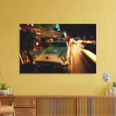 VS, FL, Miami, South Beach 's nachts. 2 Canvas Afdruk (Insitu (Woonkamer))