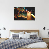 VS, FL, Miami, South Beach 's nachts. 2 Canvas Afdruk (Insitu (Slaapkamer))
