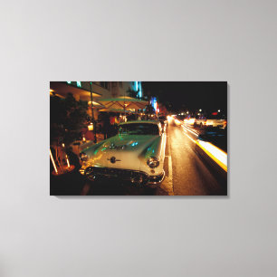 VS, FL, Miami, South Beach 's nachts. 2 Canvas Afdruk