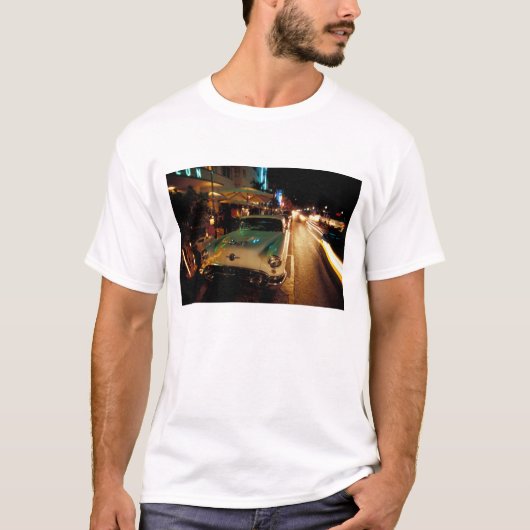 VS, FL, Miami, South Beach 's nachts. 2 T-shirt (Voorkant)