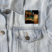 VS, FL, Miami, South Beach 's nachts. 2 Vierkante Button 5,1 Cm (In situ)