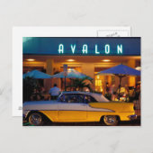 VS, FL, Miami, South Beach 's nachts. Briefkaart (Voorkant / Achterkant)