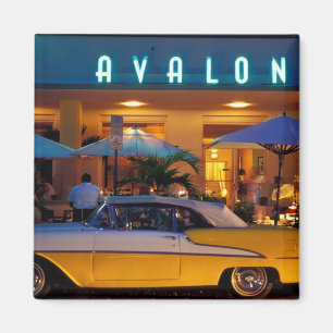 VS, FL, Miami, South Beach 's nachts. Magneet