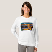 VS, FL, Miami, South Beach 's nachts. T-shirt (Voorkant volledig)