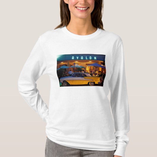 VS, FL, Miami, South Beach 's nachts. T-shirt (Voorkant)