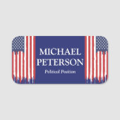 VS FLAG Dripping Paint Politieke Campaign Naamplaatje (Voorkant)