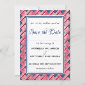 VS FLAG Gepersonaliseerd Amerikaanse scripts stijl Save The Date (Voorkant)