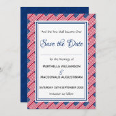 VS FLAG Gepersonaliseerd Amerikaanse scripts stijl Save The Date (Voorkant / Achterkant)