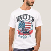 VS Flag Shield United We Stand Divided We Herfst T-shirt (Voorkant)