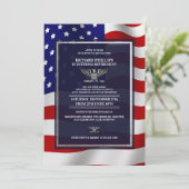 VS Flag/Silver Eagle: Militaire Pensioenpartij Kaart (Staand voorkant)