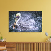 VS, Florida. Bruine Pelikaan Canvas Afdruk (Insitu (Woonkamer))