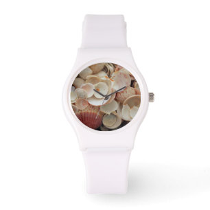 VS, Florida. Close-up van schelpen op Santa Rosa Horloge