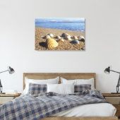 VS, Florida, Kustzee Schelpen Canvas Afdruk (Insitu (Slaapkamer))