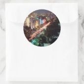 VS, Florida, Miami Beach, Ocean Drive, Art Deco 2 Ronde Sticker (Tas)