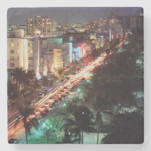 VS, Florida, Miami Beach, Ocean Drive, Art Deco 2 Stenen Onderzetter