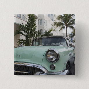 VS, Florida, Miami Beach: South Beach, 1956 3 Vierkante Button 5,1 Cm