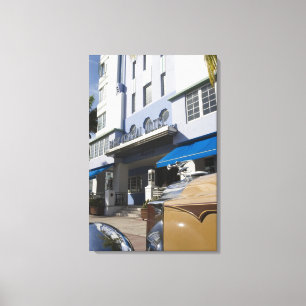 VS, Florida, Miami Beach: South Beach, Art Deco Canvas Afdruk