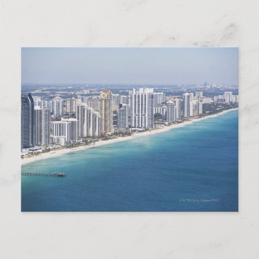 VS, Florida, Miami, Cityscape met strand 2 Briefkaart (Voorkant)
