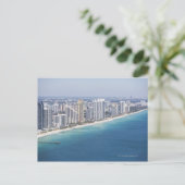 VS, Florida, Miami, Cityscape met strand 2 Briefkaart (Staand voorkant)