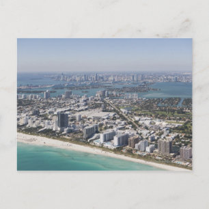 VS, Florida, Miami, Cityscape met strand 3 Briefkaart