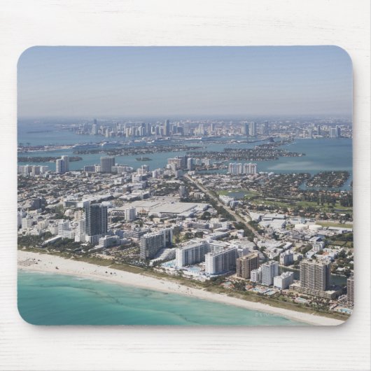 VS, Florida, Miami, Cityscape met strand 3 Muismat (Voorkant)