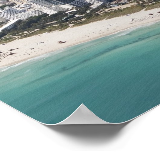 VS, Florida, Miami, Cityscape met strand 3 Poster (Hoek)