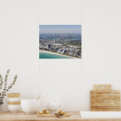 VS, Florida, Miami, Cityscape met strand 3 Poster (Keuken)