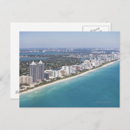 VS, Florida, Miami, Cityscape met strand Briefkaart (Voorkant / Achterkant)
