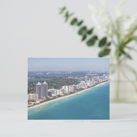 VS, Florida, Miami, Cityscape met strand Briefkaart (Staand voorkant)