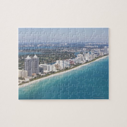 VS, Florida, Miami, Cityscape met strand Legpuzzel (Horizontaal)