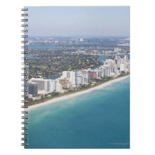VS, Florida, Miami, Cityscape met strand Notitieboek