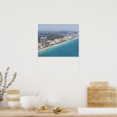 VS, Florida, Miami, Cityscape met strand Poster (Keuken)
