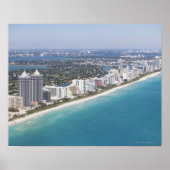 VS, Florida, Miami, Cityscape met strand Poster (Voorkant)