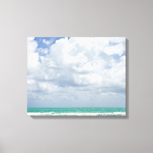 VS, Florida, Miami, landschap met zee Canvas Afdruk (Voorkant)