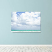VS, Florida, Miami, landschap met zee Canvas Afdruk (Insitu (Houten vloer))