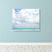 VS, Florida, Miami, landschap met zee Canvas Afdruk (Insitu (Houten vloer))