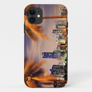 VS, Florida, Miami silhouet bij schemer iPhone 11 Hoesje