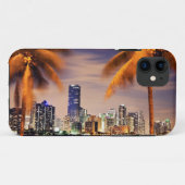 VS, Florida, Miami silhouet bij schemer Case-Mate iPhone Case (Achterkant (horizontaal))